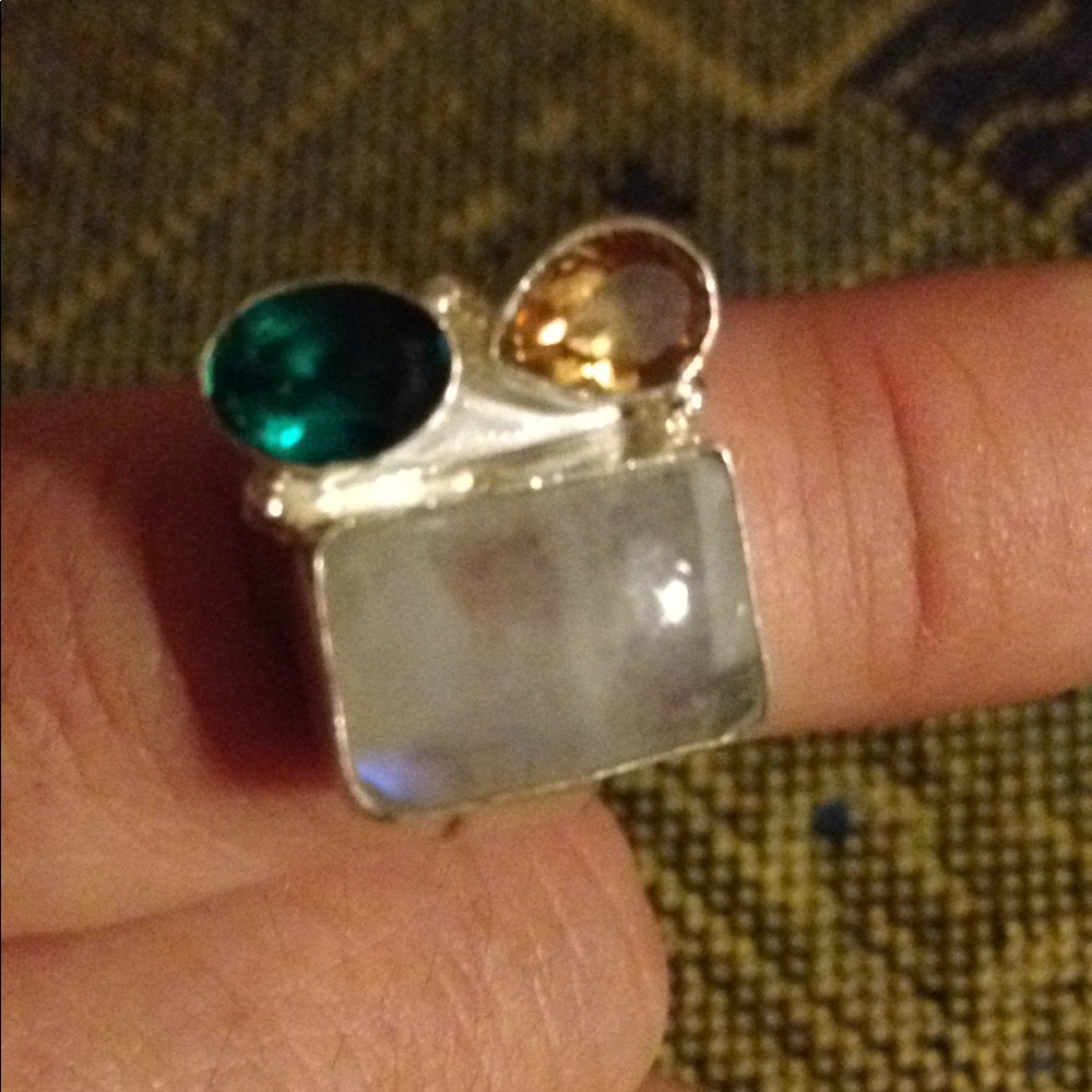 Moonstone Gem Ring - image 5